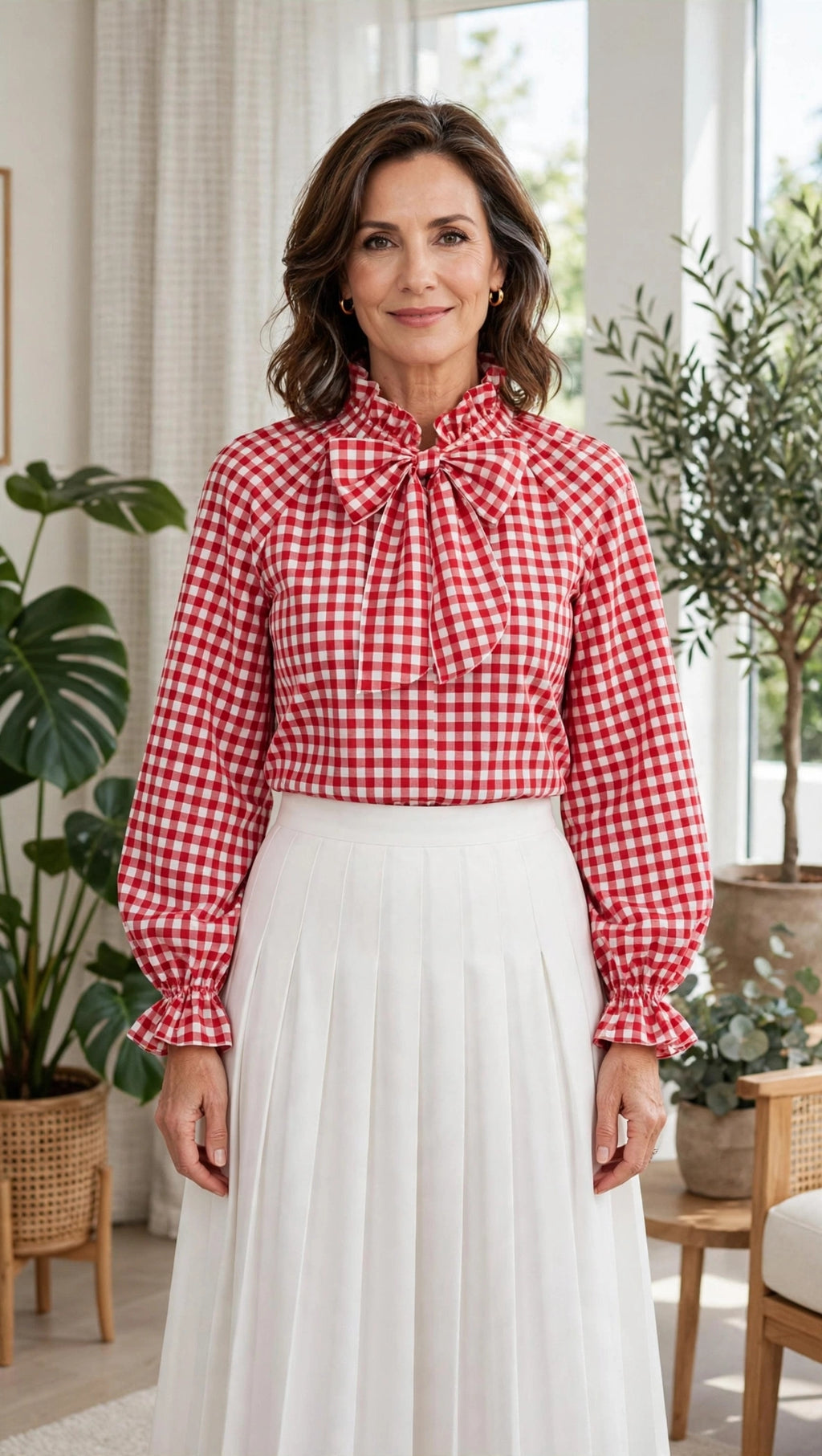 BLUSA VICHY LAZO