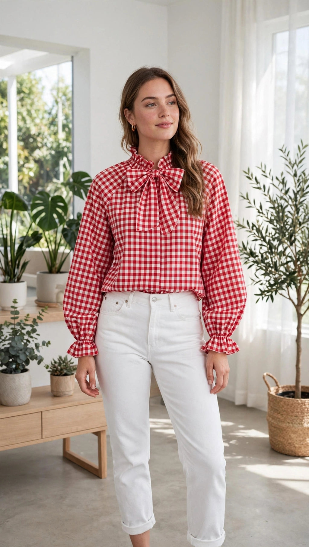 BLUSA VICHY LAZO