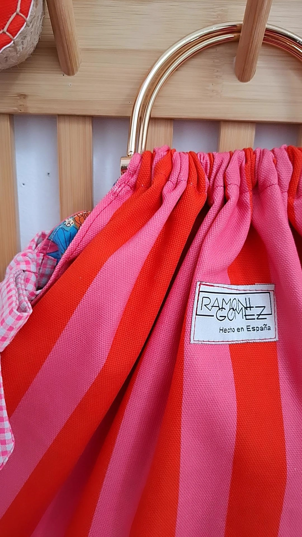 BOLSO RAYAS ROSAS