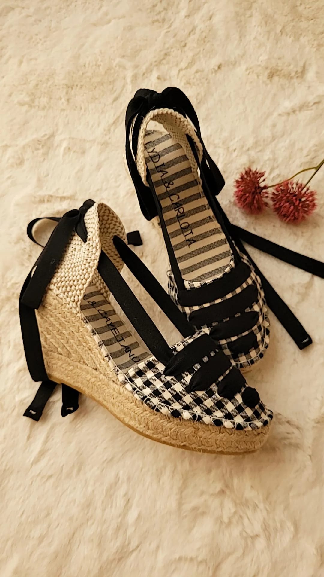 Alpargata Modelo Vichy cuña de 10cm