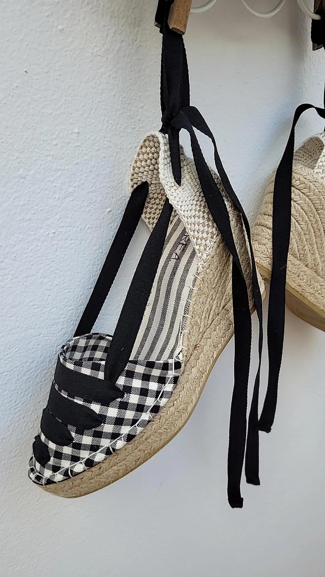 Alpargata Modelo Vichy cuña de 10cm