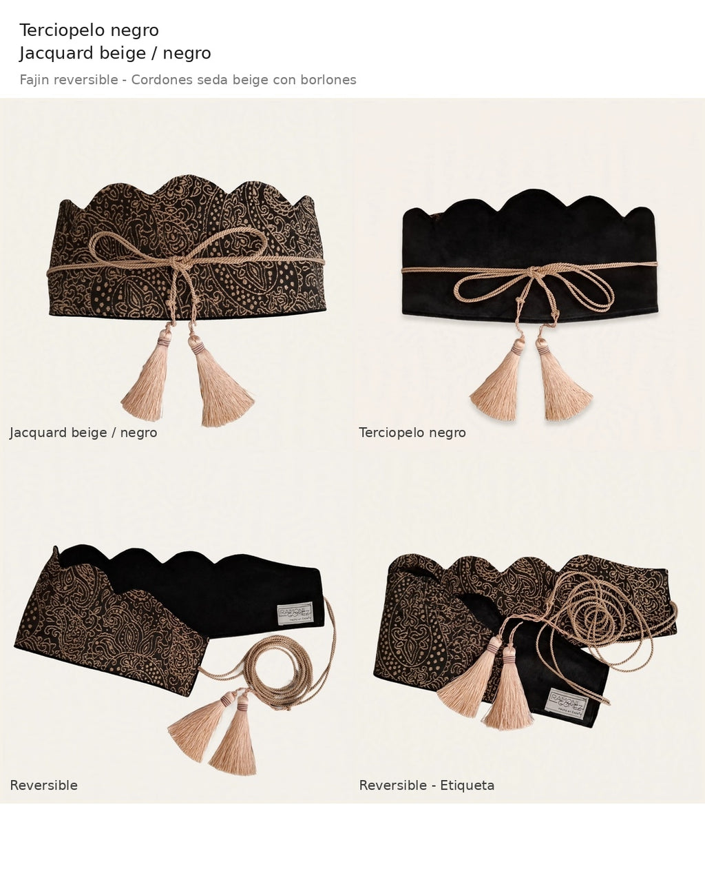 FAJÌN REVERSIBLE TERCIOPELO/JACQUARD
