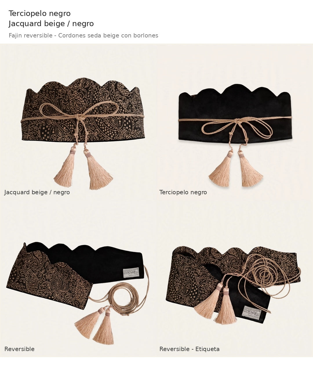 FAJÌN REVERSIBLE TERCIOPELO/JACQUARD